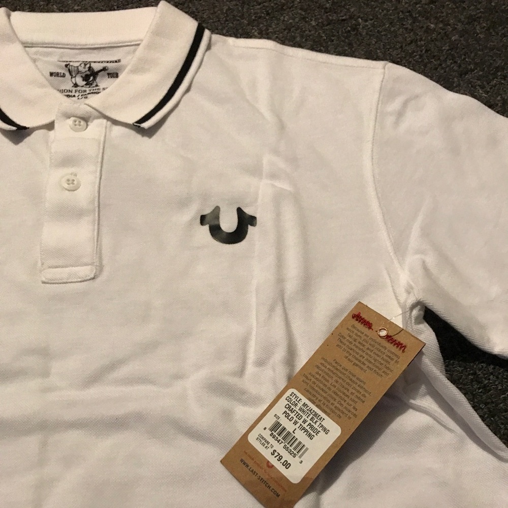 White true religion polo